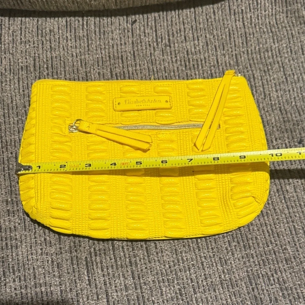 Elizabeth Arden Vibrant Yellow Quilted Cosmetic Bag